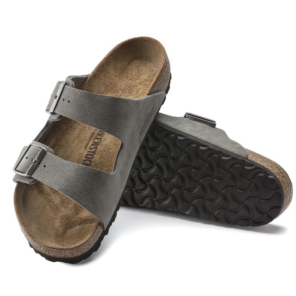 BIRKENSTOCK ARIZONA NUBUCK LEATHER DESERT BUCK WHALE GRAY Men’s size 12